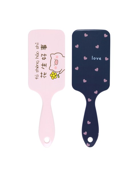 

CUTECUMBER Set of 2 Multicoloured Hair Brushes, Multi