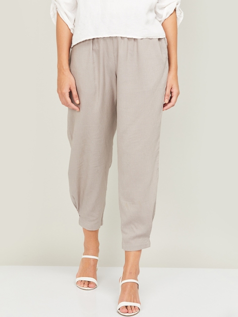 

Melange by Lifestyle Women Grey Peg Trousers