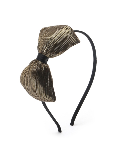 

The Magic Wand Girls Bronze-Toned & Black Embellished Bow Hairband