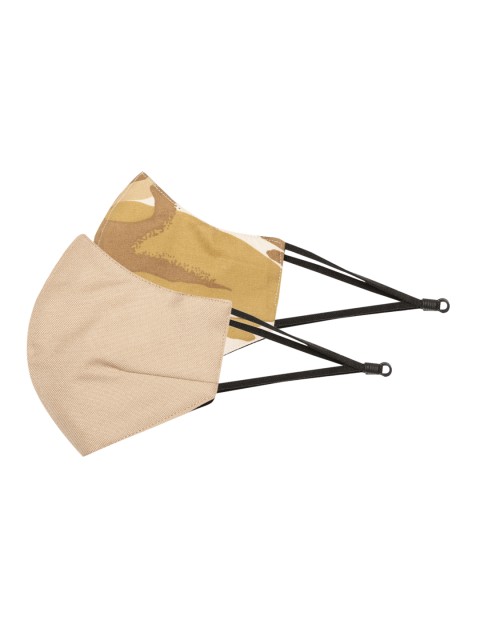 

MANARI India Men Pack of 2 Reusable 5-Ply Adjustable Cloth Masks, Khaki