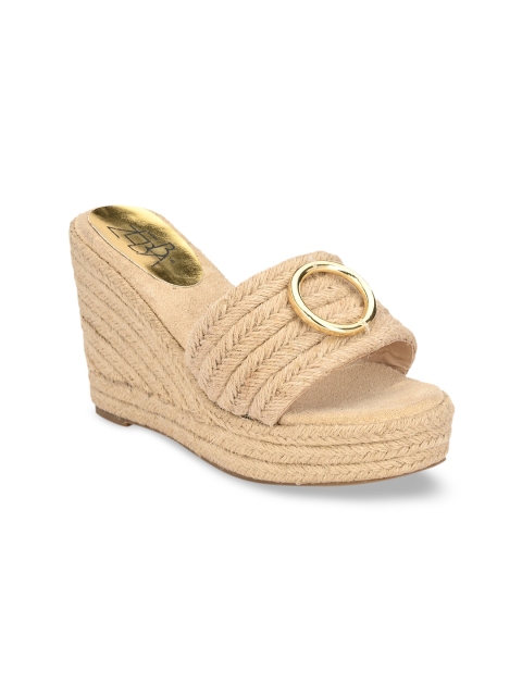 

Zebba Women Beige Wedge Mules