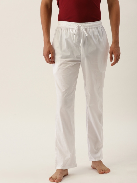 

Molly & Michel Men White Regular Fit Solid Pure Cotton Lounge Pants