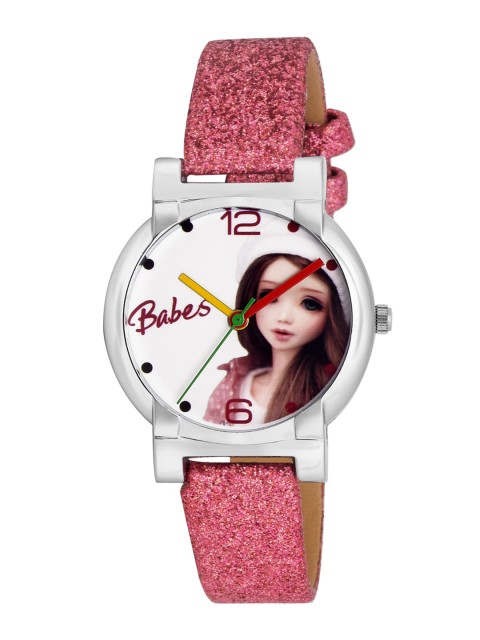 

Kool Kidz Unisex Kids Red And White Printed Dial & Leather Straps Analogue Watch