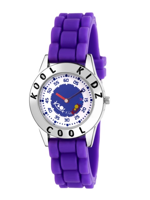 

Kool Kidz Unisex Kids Blue Patterned Dial & Purple Straps Analogue Watch