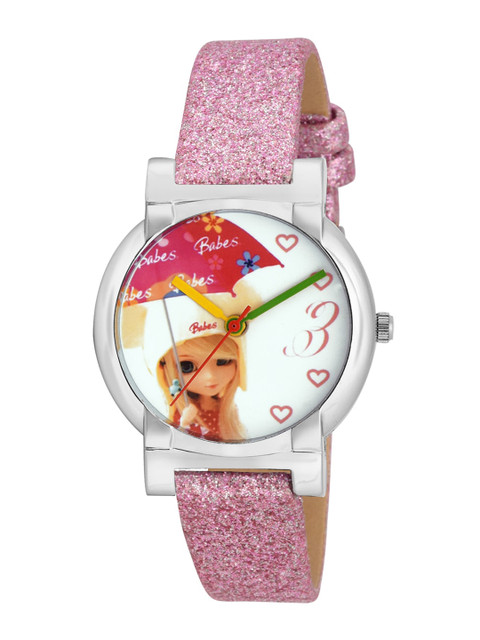 

Kool Kidz Unisex Kids Pink Printed Dial & Pink Straps Analogue Watch