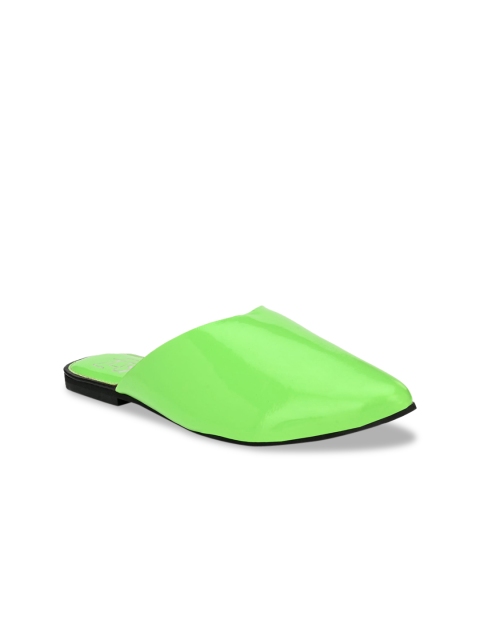 

Zebba Women Green Mules Flats