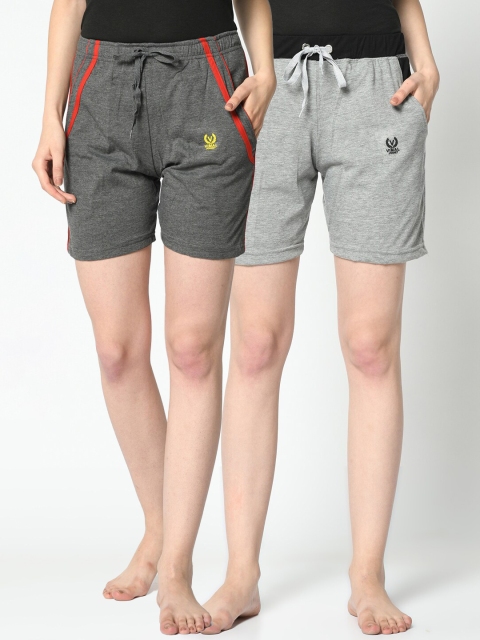 

VIMAL JONNEY Women Grey Pack Of 2 Lounge Shorts N5_ANT_N9_MLG_002