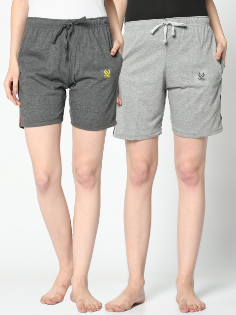 

VIMAL JONNEY Women Grey Pack of 2 Lounge Shorts