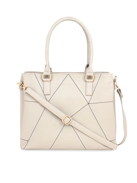 

LEGAL BRIBE Beige PU Structured Handheld Bag