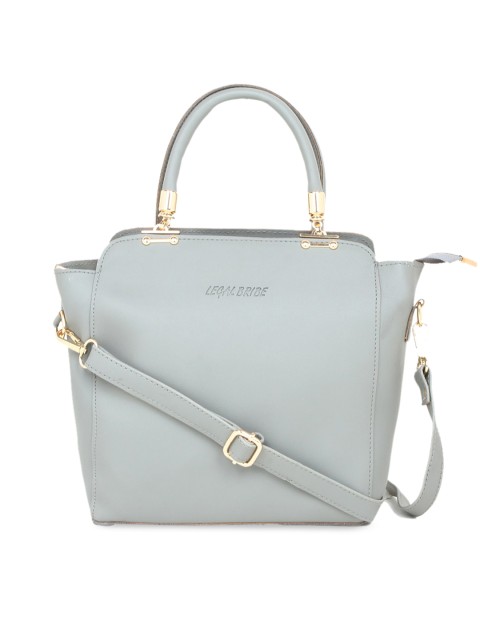 

LEGAL BRIBE Grey PU Structured Handheld Bag