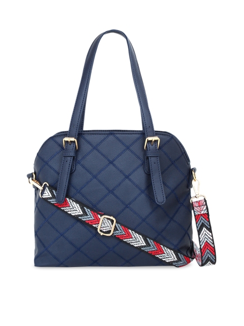 

LEGAL BRIBE Blue Textured PU Structured Shoulder Bag
