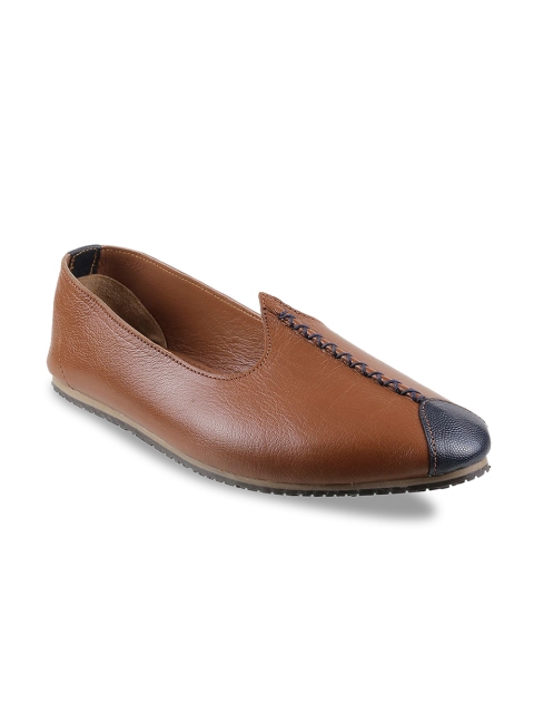 

Metro Men Tan Ethnic Leather Shoe-Style Sandals