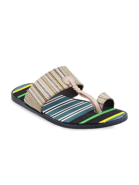 

Metro Men Beige & Black Ethnic Comfort Sandals
