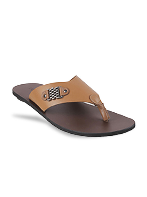 

Metro Men Tan Brown Leather Comfort Sandals