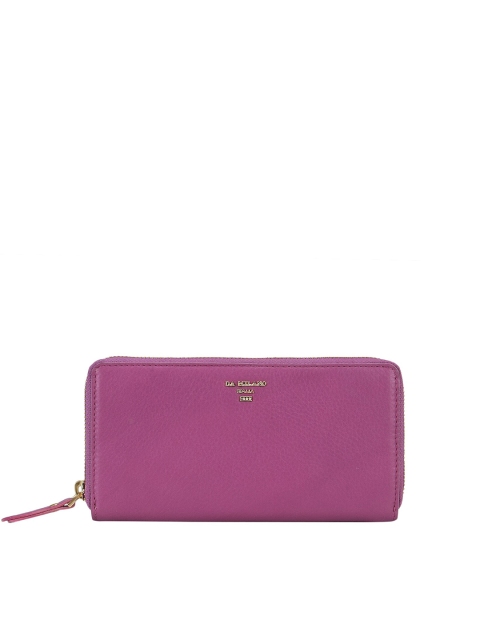 

Da Milano Women Purple Textured Leather Zip Around Wallet