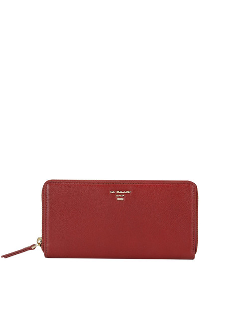

Da Milano Women Red Solid Leather Zip Around Wallet