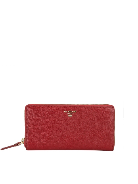 

Da Milano Women Red Textured Leather Wallet