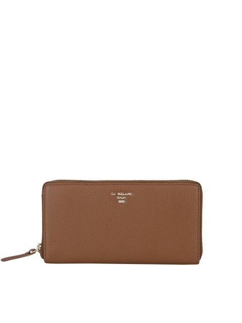 

Da Milano Women Brown Textured Leather Zip Around Wallet