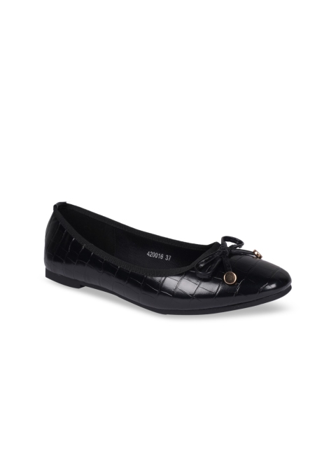 

HEATWAVE Women Black Ballerinas with Bows Flats