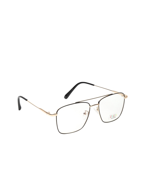 

CRIBA Unisex Clear Lens & Gold-Toned Sunglasses with UV Protected Lens