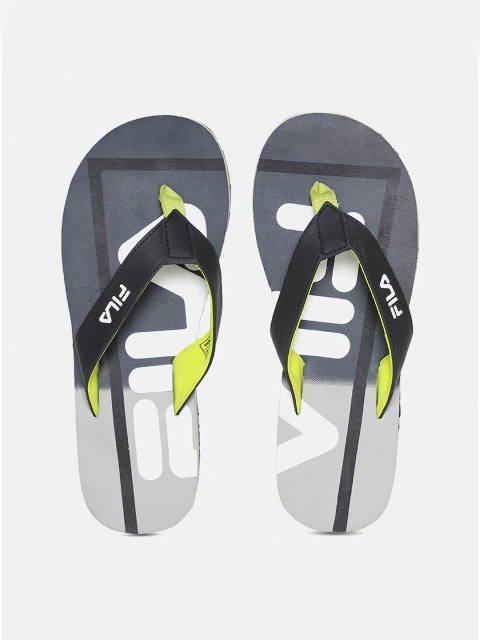

FILA Men Grey & White Printed Thong Flip-Flops