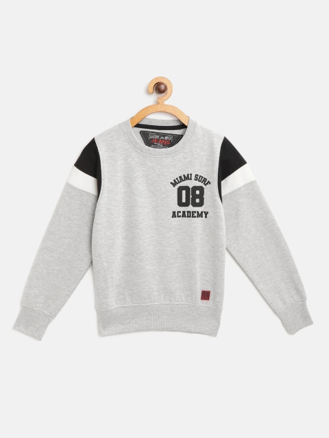 

Little Marco Boys Grey Melange & Black Sweatshirt