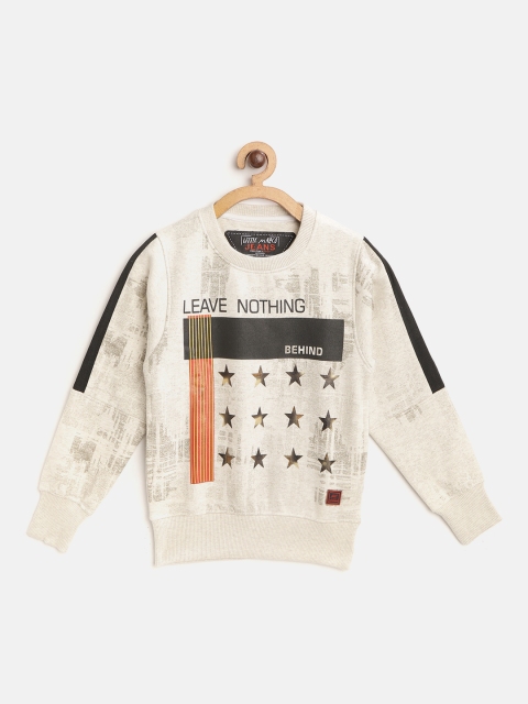 

Little Marco Boys Off-White & Black Graphic Print Sweatshirt