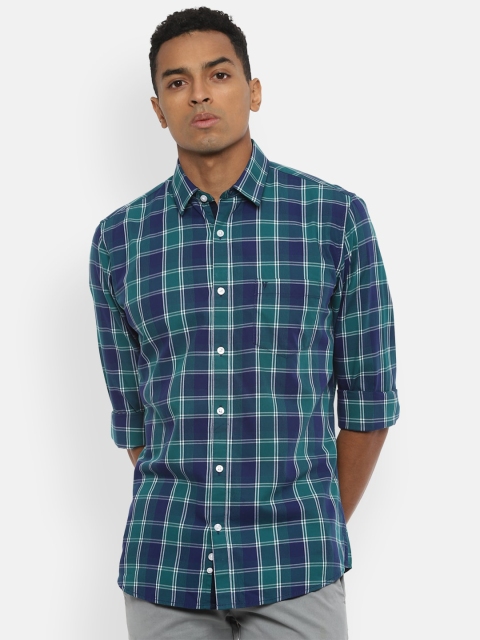 

Van Heusen Sport Men Blue Slim Fit Checked Casual Shirt