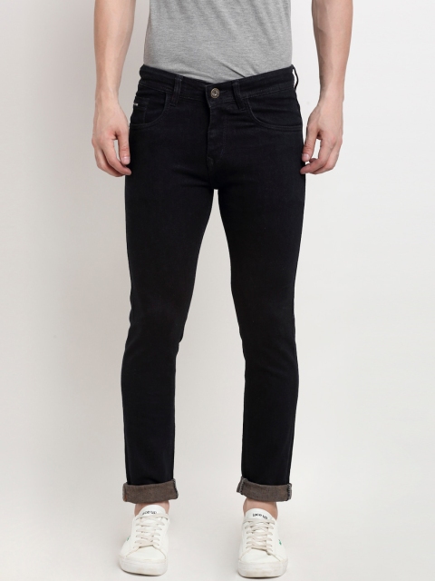 

Rodamo Men Black Slim Fit Mid-Rise Jeans