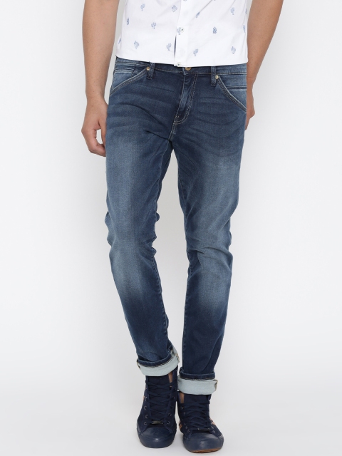 

Jack & Jones Men Navy Slim Fit Low-Rise Stretchable Jeans, Navy blue