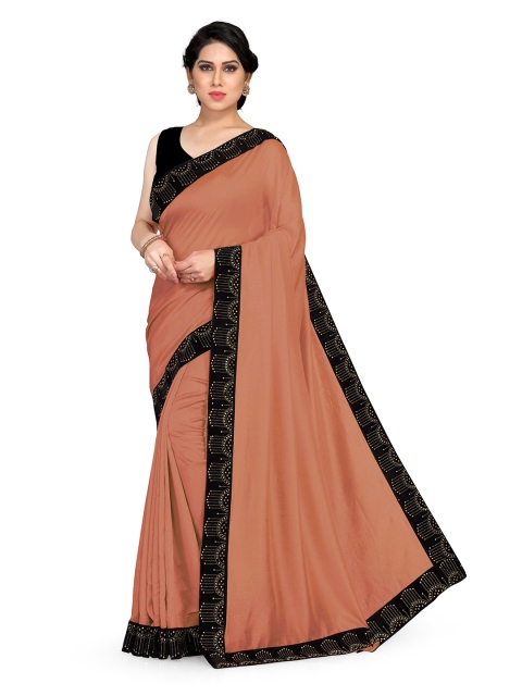 

KALINI Brown & Black Beads and Stones Saree