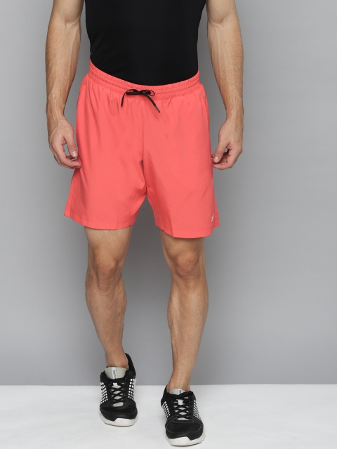 

Reebok Men Coral Pink Workout Woven Solid Sports Shorts
