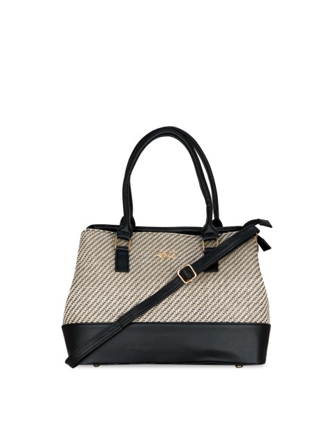 

E2O Khaki Textured PU Structured Shoulder Bag