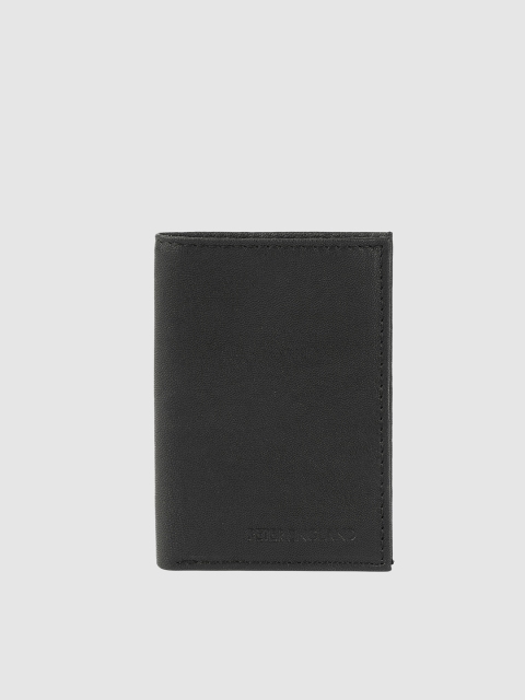 

Peter England Men Black Leather Card Holder