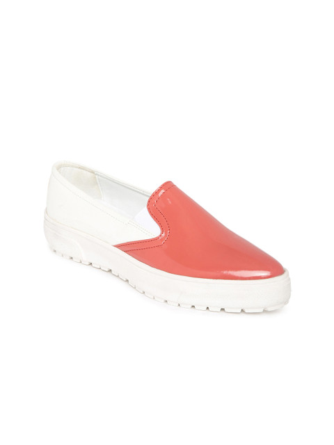 

Knotty Derby Women PInk & White Colourblocked Slip-On Sneakers