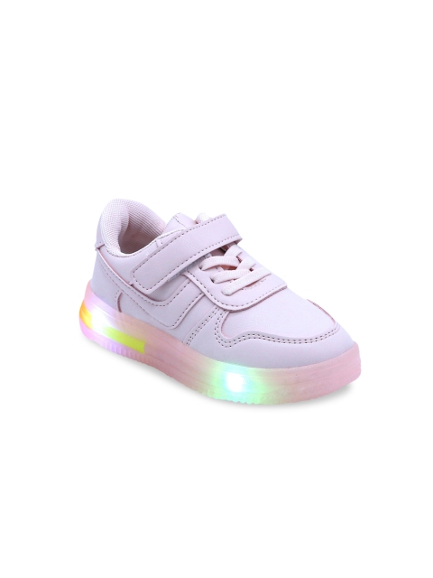 

FEETWELL SHOES Unisex Kids Pink LED Sneakers