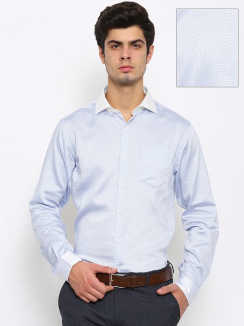 

Black coffee Men Blue Slim Fit Formal Shirt