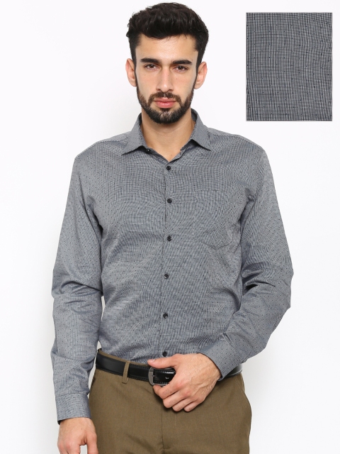 

Black coffee Men Black Slim Fit Formal Shirt