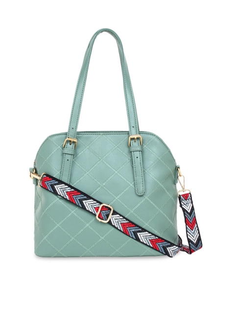 

LEGAL BRIBE Green Checked PU Shoulder Bag