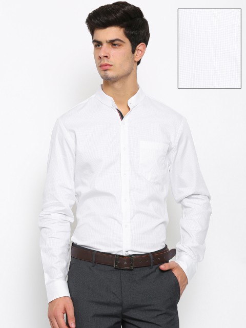 

Black coffee Men White Slim Fit Formal Shirt