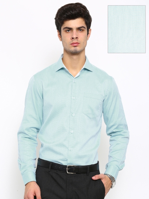 

Mark Taylor Men Sea Green Slim Fit Formal Shirt