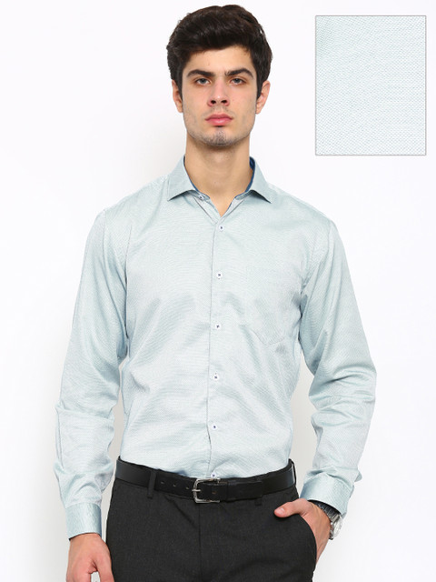 

Mark Taylor Men Green Slim Fit Formal Shirt