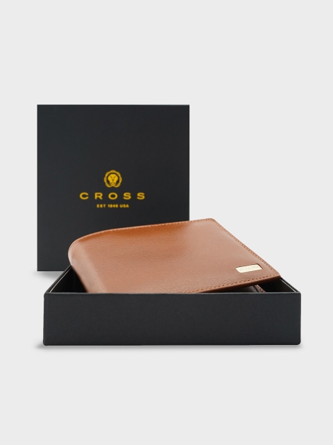 

Cross Men Tan Solid Insignia Coin Wallet