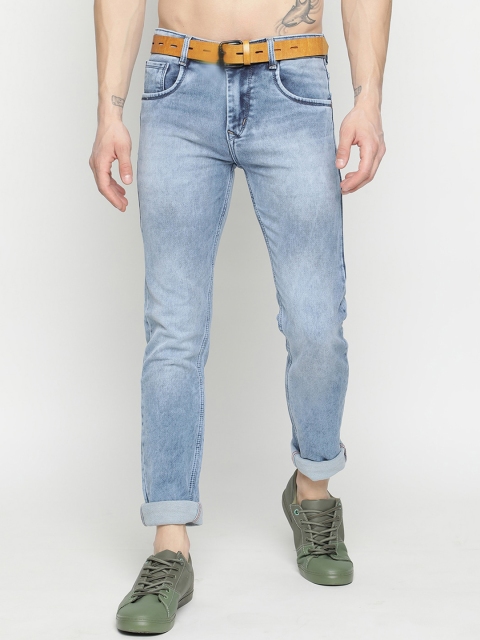 

V2 Value & Variety Men Blue Mid-Rise Heavy Faded Jeans