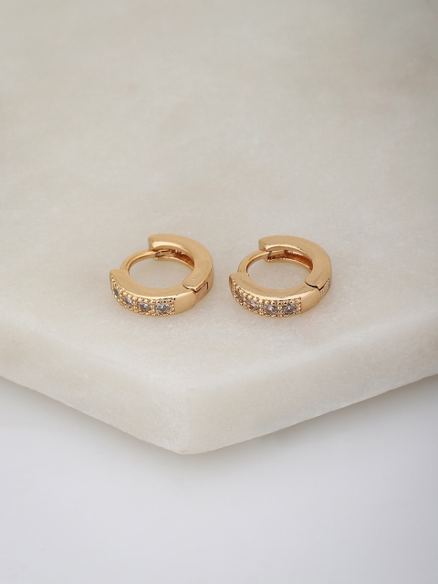 

Carlton London Rose Gold Circular Hoop Earrings