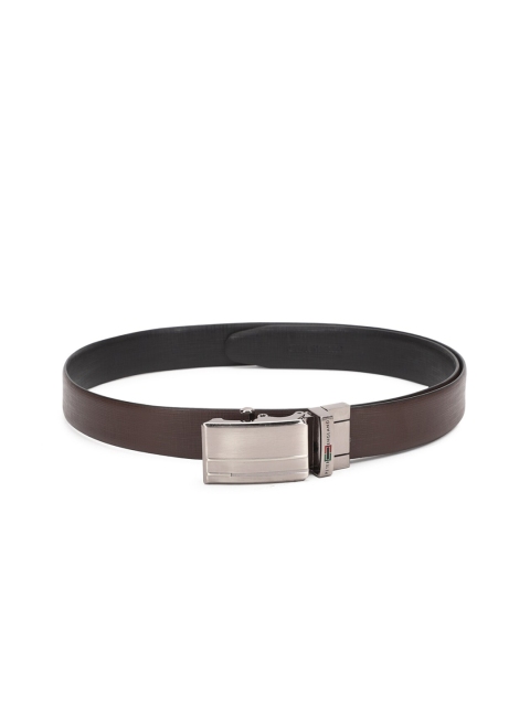 

Peter England Men Brown Leather Reversible Belt