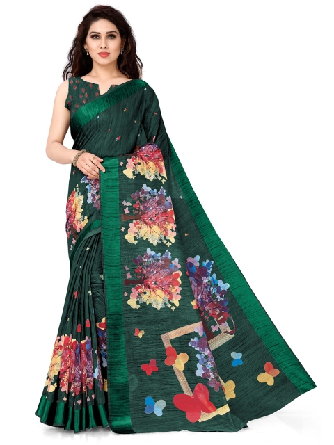

KALINI Green & Multicoloured Saree
