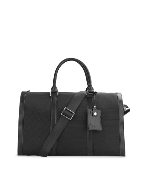 

BOPAI Black Textured Travel Large Duffle Bag 30 Litre