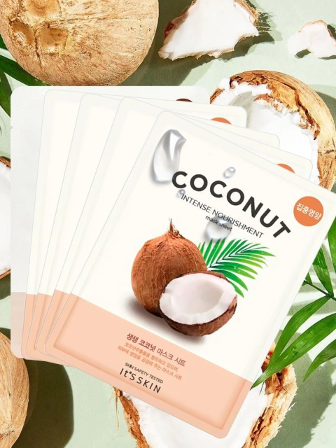 

It's Skin Set of 5 The Fresh Mask Sheet Coconut, White