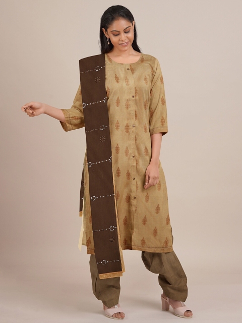 

Pothys Women Yellow Unstiched Chudithar Material